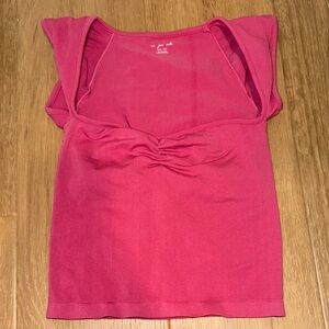 Urban Outfitters Pink Tie Front Tank Top